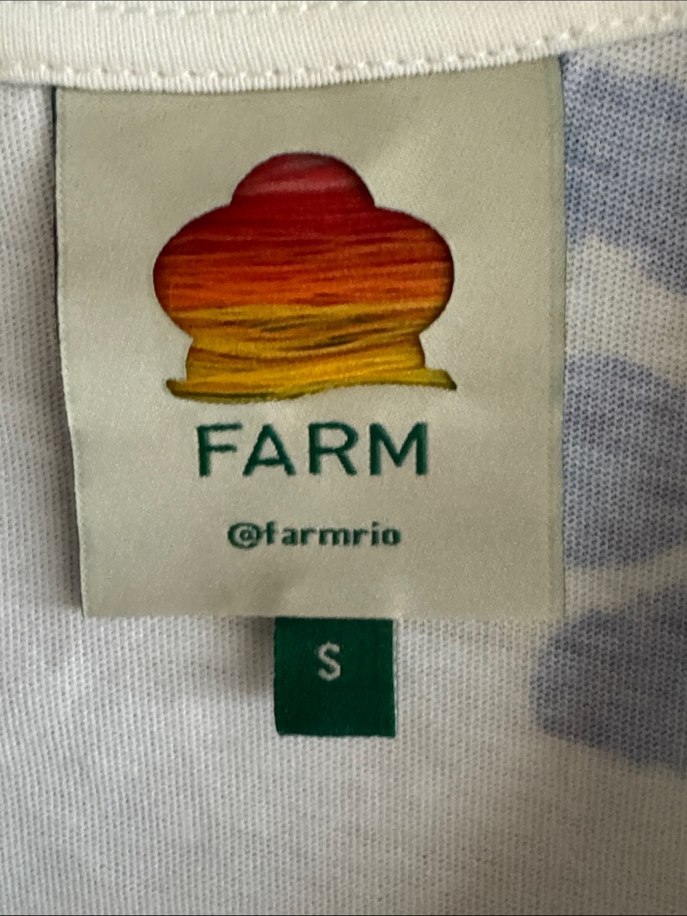 FARM RIO cotton Midi Aquas T-shirt Mididress Size Small - Picture 11 of 14